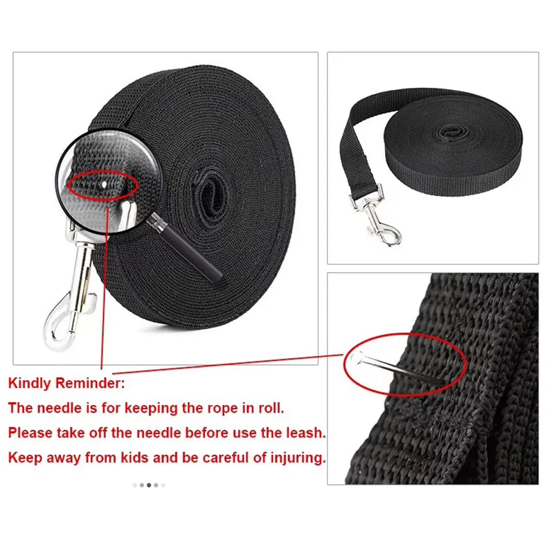 Nylon Extra Long Dog Lead For Dog Recall Training