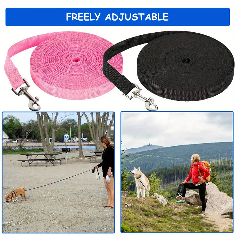 Nylon Extra Long Dog Lead For Dog Recall Training